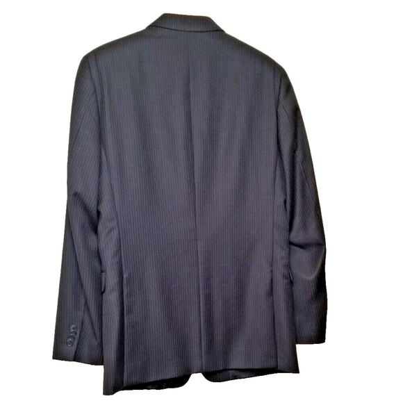 Tommy Hilfiger Men's Sports Coat Blue Pin Stripe Wool Blazer Size 40 Long - Picture 2 of 11